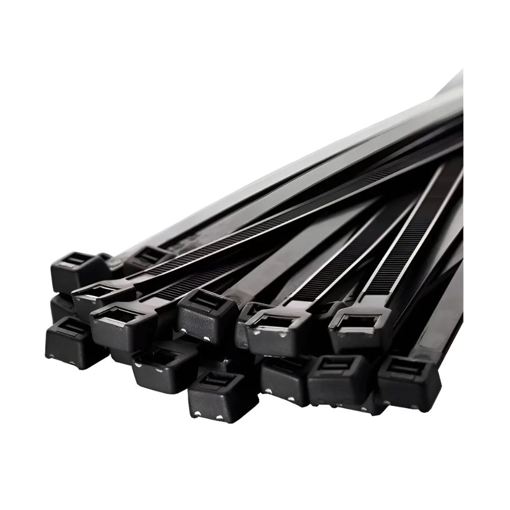 ABRACADEIRA NYLON 370MM PRETA PCT 50PCS